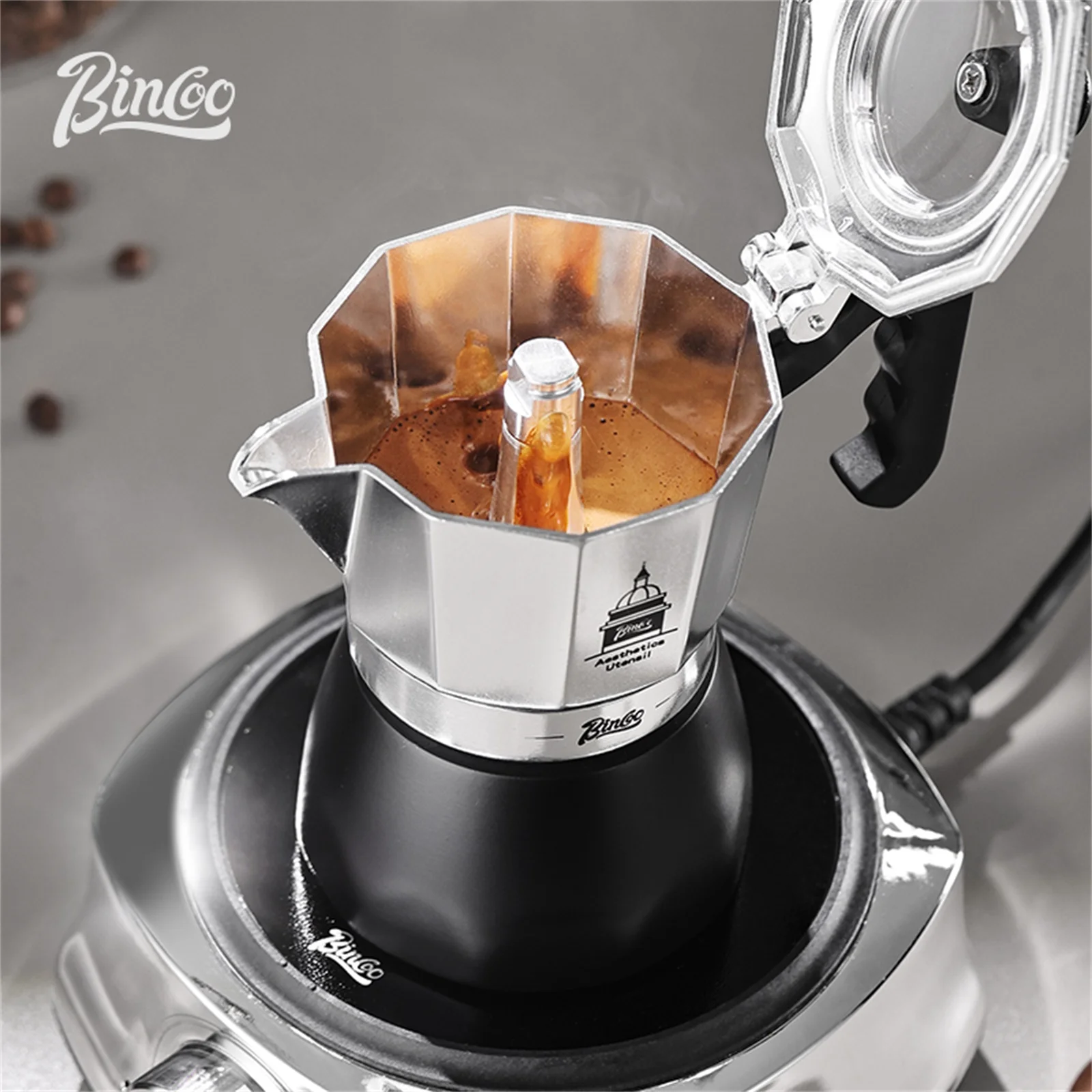BINCOO Double Valve Moka Pot，E - огляд і ціна Coffee Equipment For Home