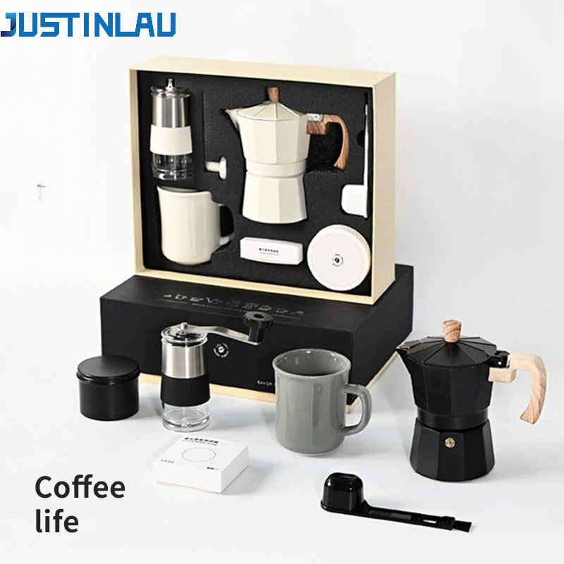 JUSTINLAU Manual Coffee Grinde - огляд і ціна Coffee Equipment Gift Set